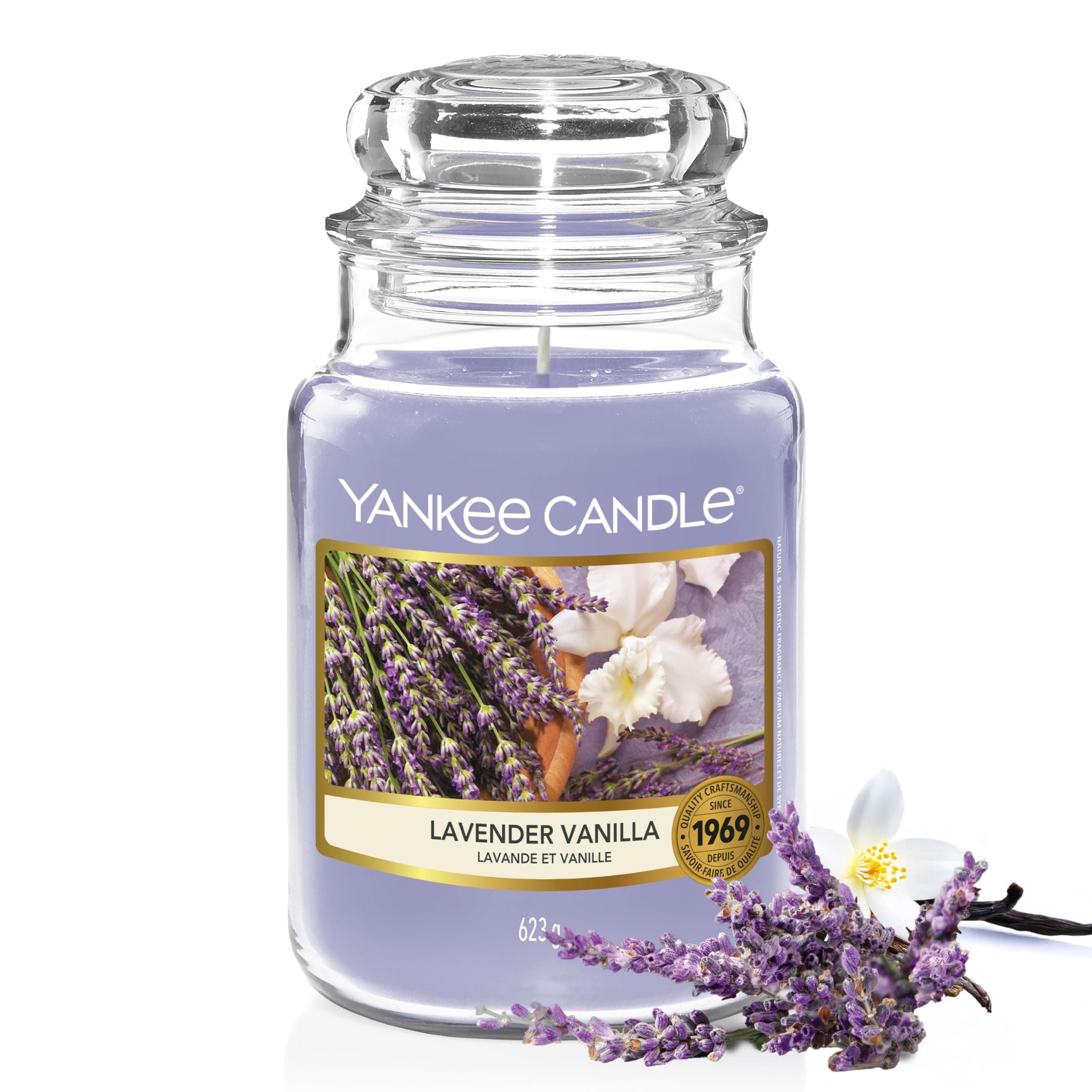 Yankee Candle Scented Candle | Lavender Vanilla Large Jar | Long Burning Candles: up to 150 Hours | Perfect Gifts for Women chez Amazon UK