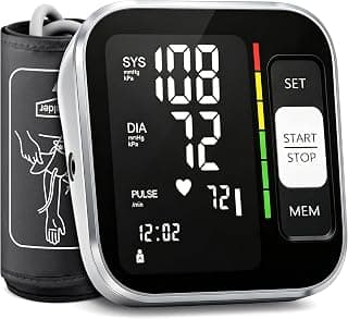 Blood Pressure Monitor Upper Arm Backlit LCD BP Machine with Storage Bag chez Amazon US