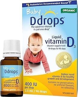 Organic Baby Ddrops® 400 IU 90 drops (2.5ml) - Daily Liquid Vitamin D for Infants (Pack of 1) chez Amazon Canada