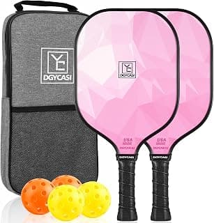 YC DGYCASI Pickleball Paddles Set of 2, 2026 USAPA Approved Pickleball Set | Fiberglass Pickleball Rackets 2 Pack,... chez Amazon Canada
