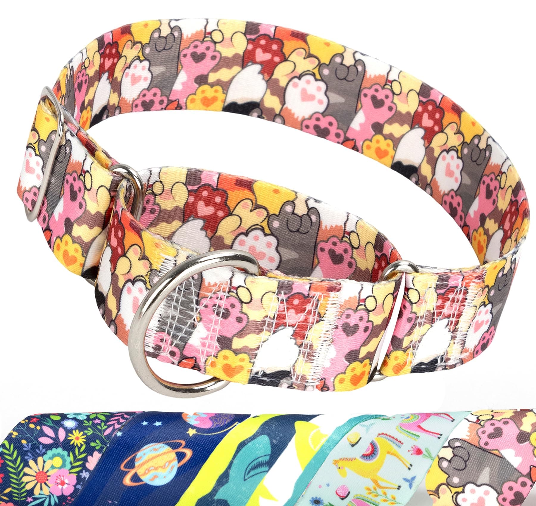 MAOWUWUJOZ Training 1.5 Inch Martingale Collar for Dogs Large Dogs-Paw L | chez Amazon US