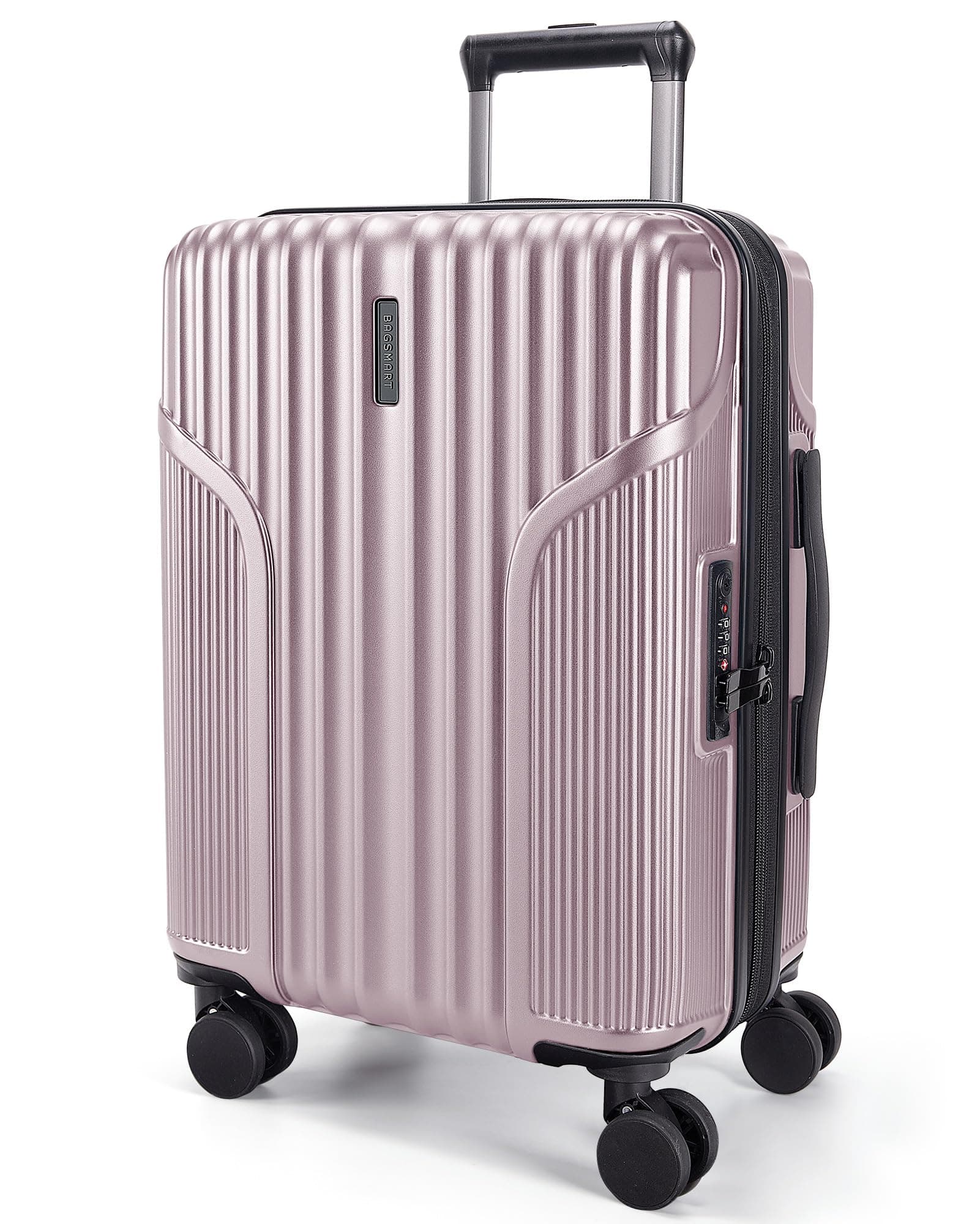 BAGSMART Carry On Luggage 22x14x9 Airline Approved, Expandable Suitcase with Wheels, Pink Lavender chez Amazon US