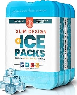 Healthy Packers Ice Packs for Lunch Boxes & Coolers, Slim Reusable 4-Pack | Slim, BPA-free gel packs for coolers & lunch bags,... chez Amazon Canada