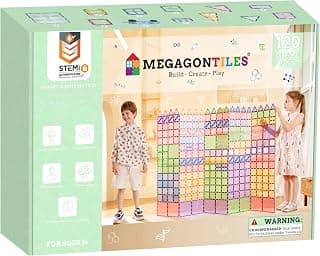 MEGAGONTILES 120PCS Premium Magnetic Tiles Set | STEM-Authenticated Magnetic Jeu de blocs de construction | Educational... chez Amazon Canada