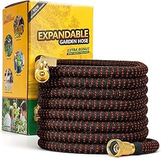COOKEY 3X Expandable Garden Hose 50FT Flexible Water Hose with Solid Connectors & Spray Nozzle Leakproof No Kink Heavy... chez Amazon Canada