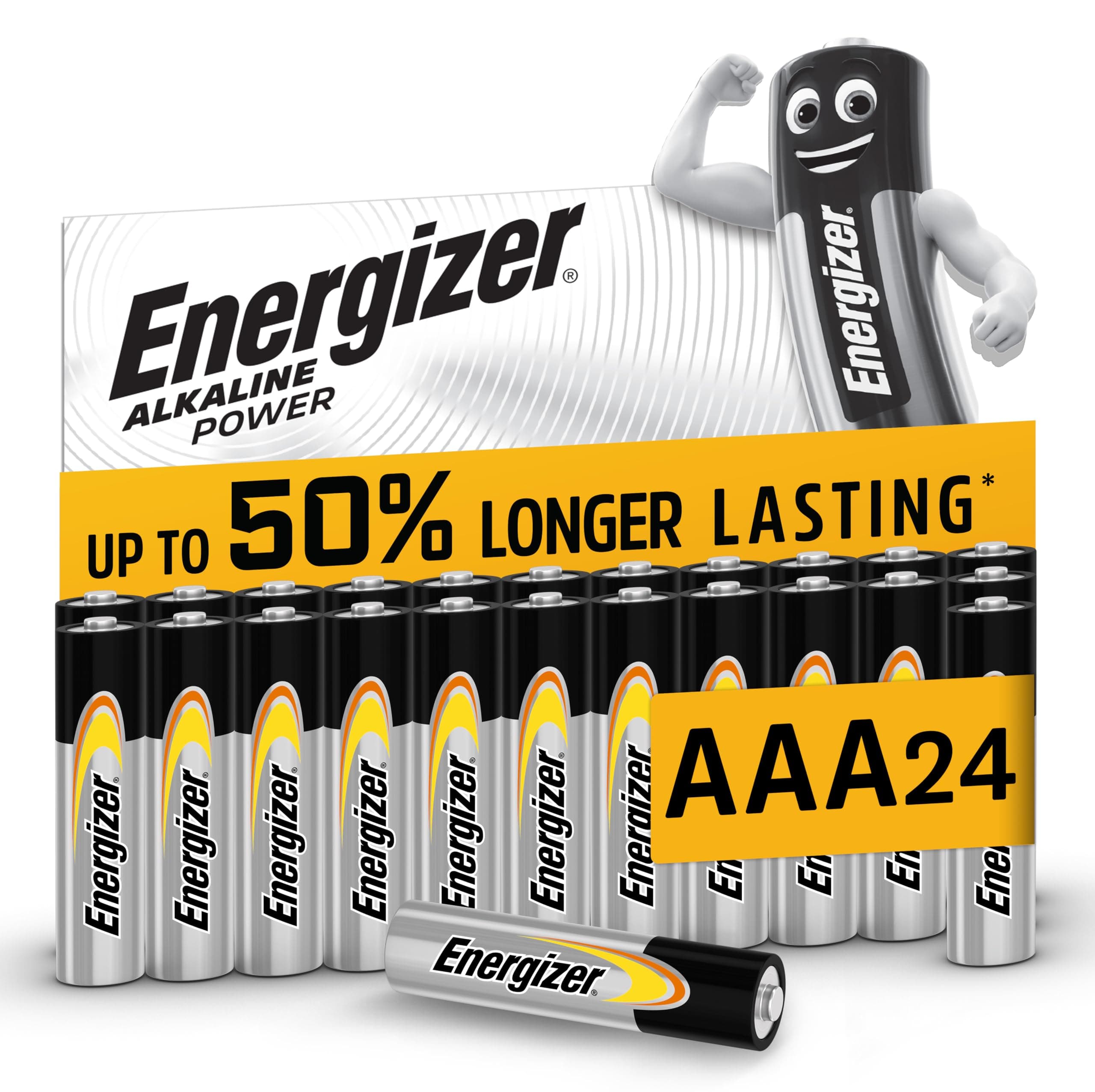 Energizer Alkaline Power - AAA Batteries (24 Pack) Up To 50% Longer Lasting chez Amazon UK