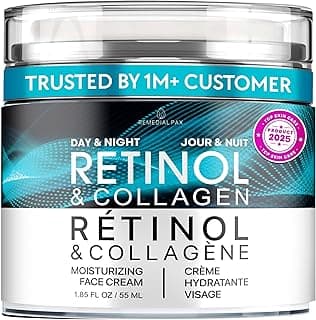 Face Moisturizer Retinol Cream, Anti Aging Neck Firming Cream, Collagen Day & Night Face Cream with Hyaluronic Acid for Women & Men,... chez Amazon Canada