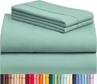 Queen Size Sheet Set, Cooling & Soft Deep Pocket Bed Sheets, 4PC | LuxClub Silky Fitted Sheet & Pillowcase Sets,... chez Amazon Canada
