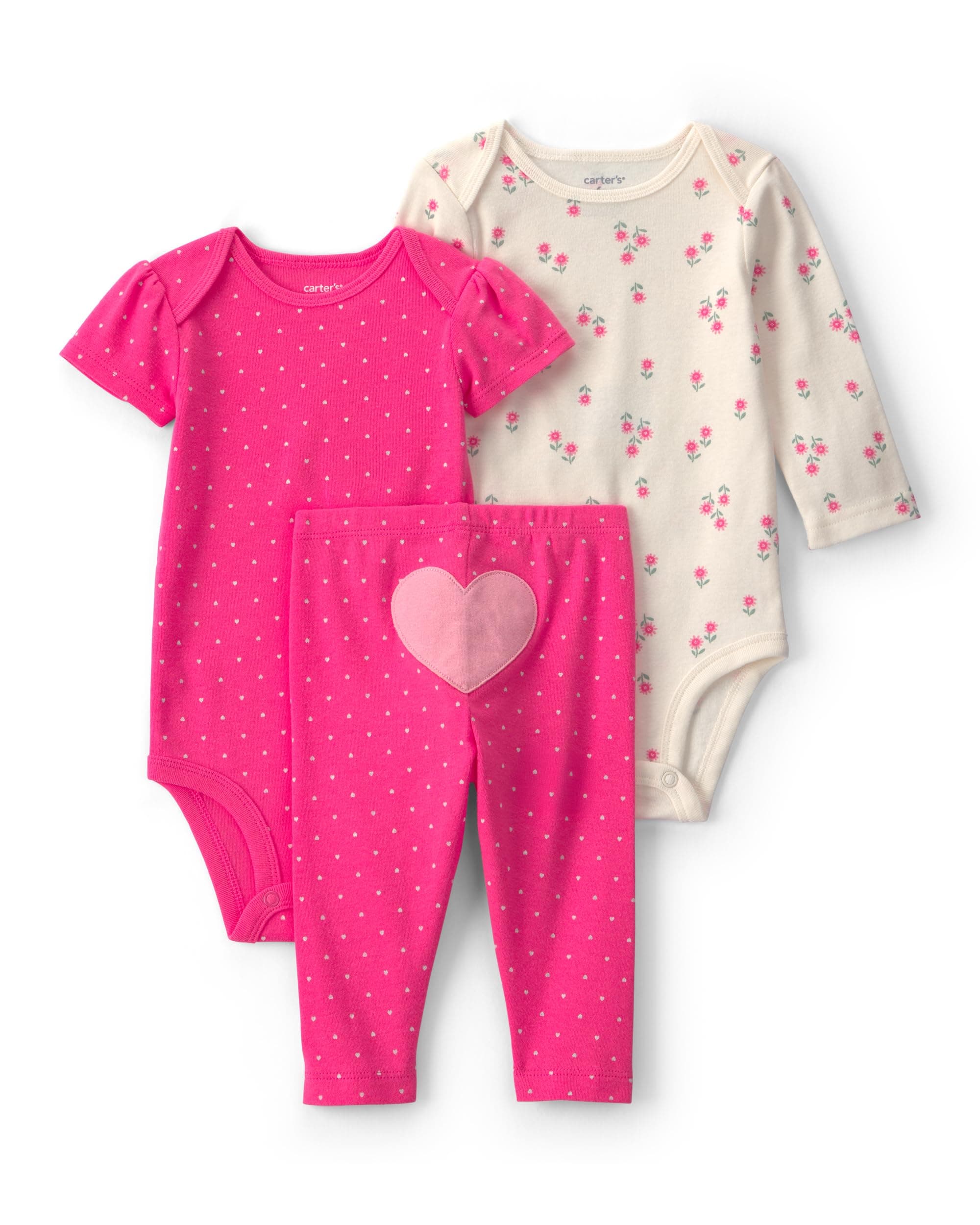 Carter's Baby Girls' 3-piece Bodysuit Pant Sets chez Amazon US
