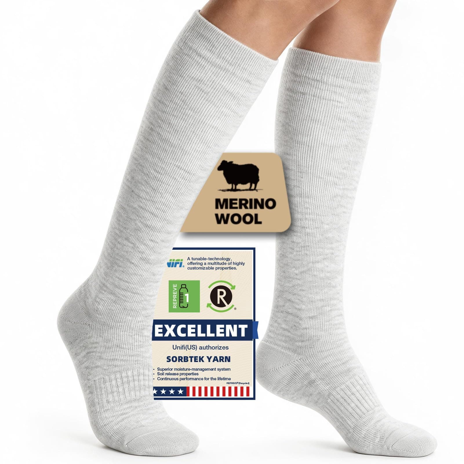 Iambamboo Merino Wool Compression Socks for Women Men 15-20 mmHg for flying | Soft & Breathable for Travel, Running chez Amazon US