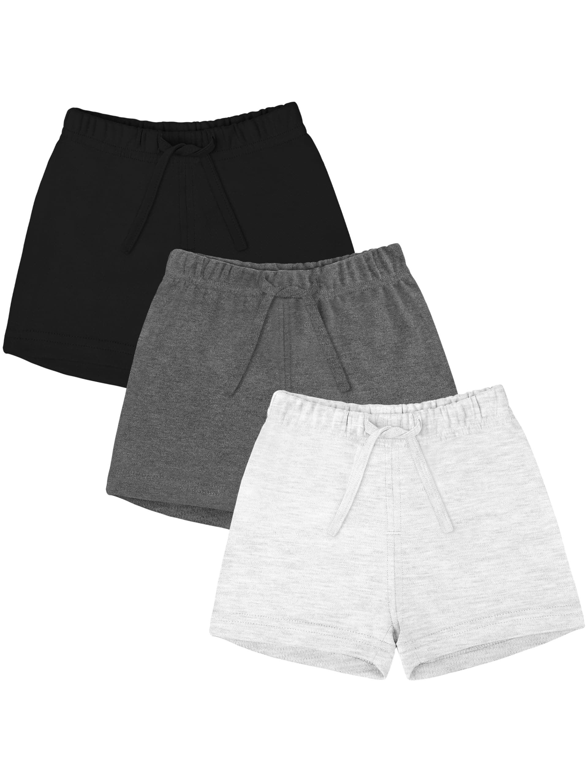 Ruisita 3 Pack Unisex Baby Toddler Cotton Shorts with Drawstring Baby Pull-on Soild Shorts Soft Clothes for Summer Daily chez Amazon US