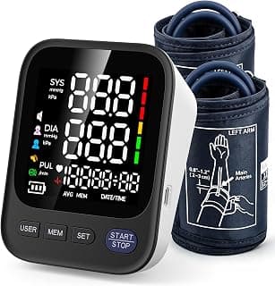 Automatic Upper Arm Electromic Blood Pressure Monitor with 2 Cuffs chez Amazon US