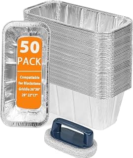 50 Pcs Drip Pan Liners for Blackstone Griddle 36"30"28"22" 17" Accessories | a Cleaning Brush, Aluminum Disposable Grease Drip Cup... chez Amazon Canada