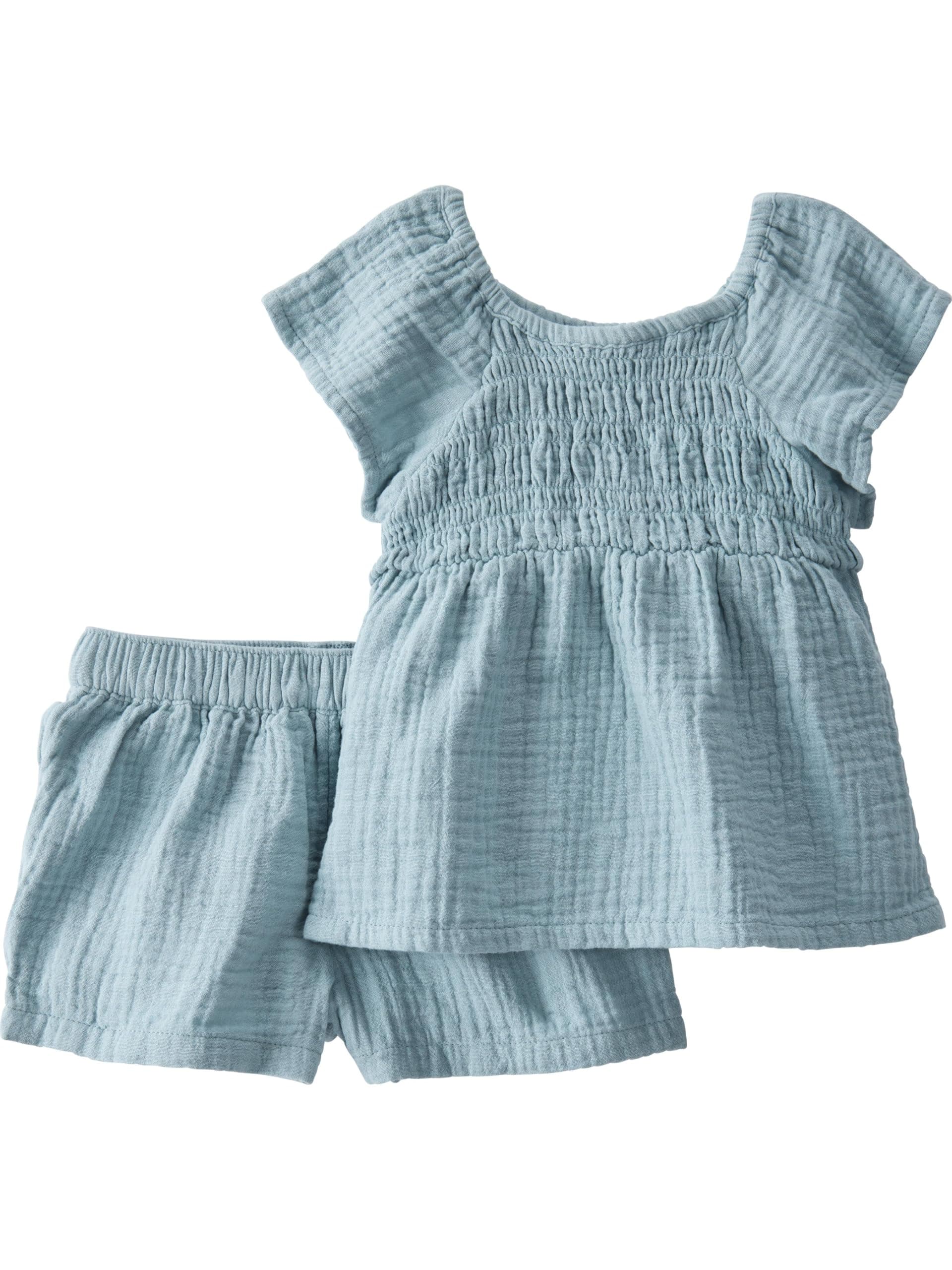 little planet by carter's Baby Girls' 2-piece Shorts Set Made With Organic Cotton chez Amazon US