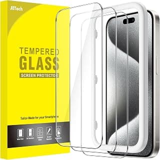 JETech Lot de 3 films protecteurs d'écran pour iPhone 15 Pro | Verre trempé 9H, transparent HD, protection anti-rayures, outil... chez Amazon Canada