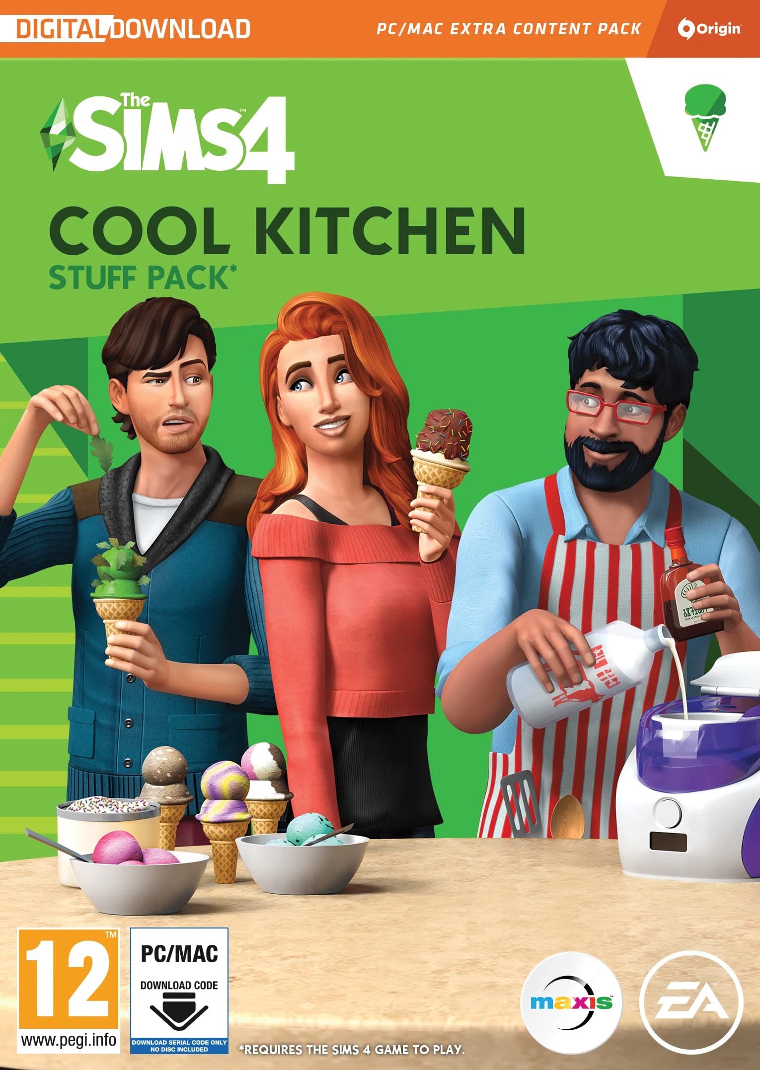 The Sims 4 Cool Kitchen (SP3)| Stuff Pack | PC/Mac | VideoGame | PC Download Origin Code | English chez Amazon UK