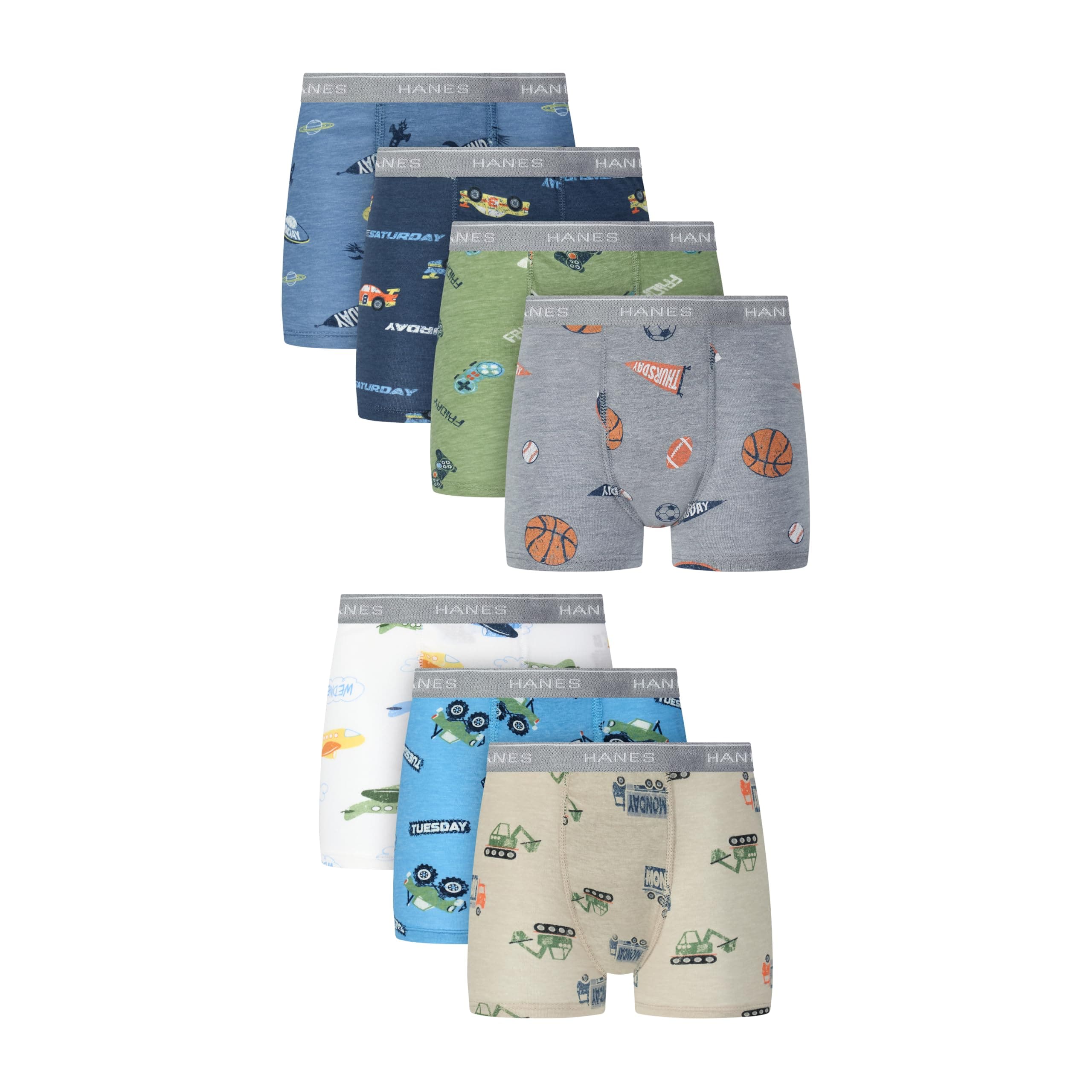 Hanes Boys' Potty Training Underwear, Light Leaks Toddler Cotton Briefs and Boxer Briefs, Multi-pack chez Amazon US