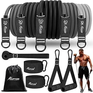 HPYGN Bandes élastiques de résistance fitness, Exercise Bands with Handles, Door Anchor, Legs Ankle Straps, Fitness... chez Amazon Canada