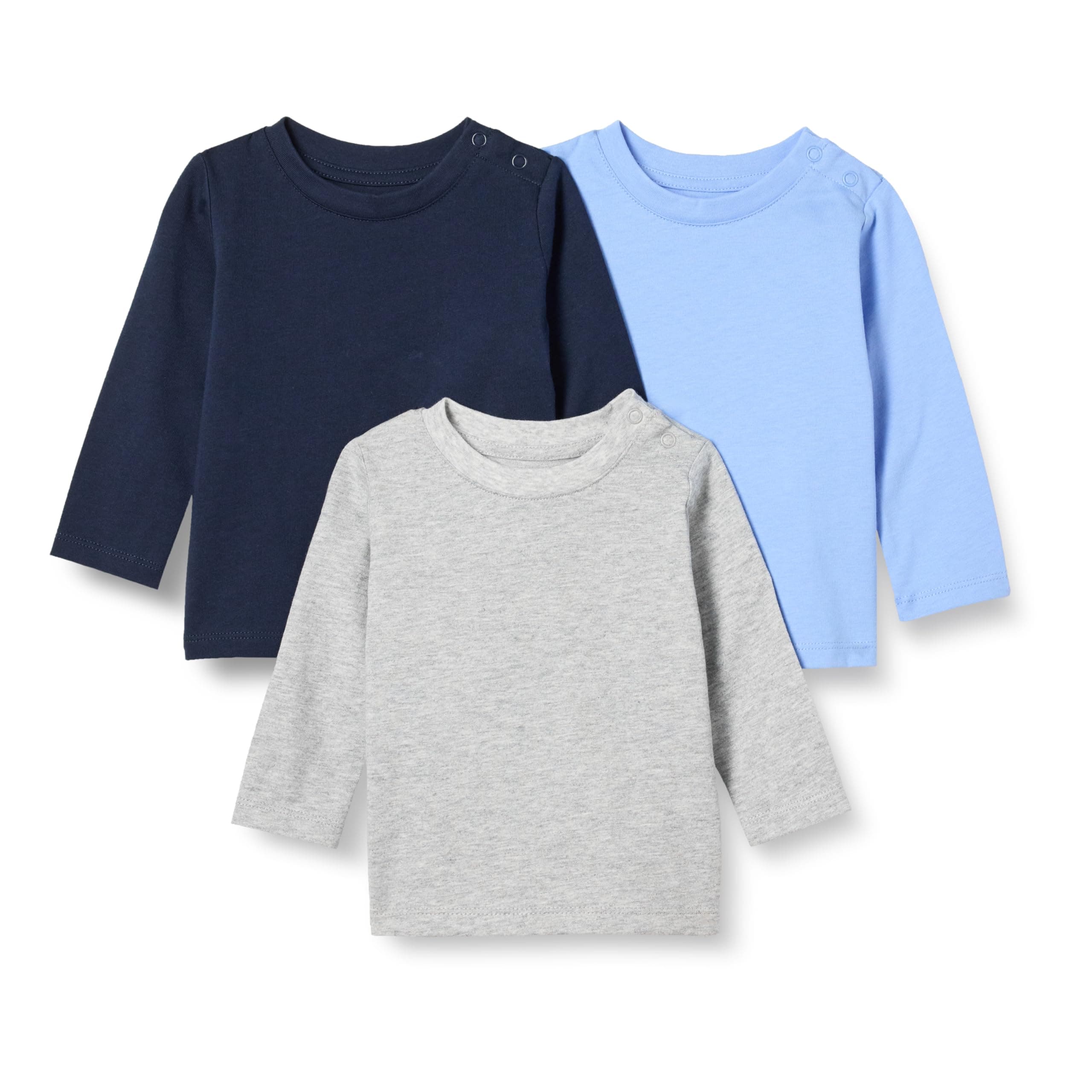 Amazon Essentials Unisex Babies' Relaxed-Fit 100% Cotton Long-Sleeve T-Shirts, Pack of 3 chez Amazon US