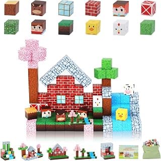 Gleamkid Magnetic Blocks,Build Mine Magnet World Set,Magnetic Tiles Jeu de blocs de construction Toddler Toys STEM... chez Amazon Canada