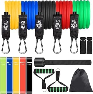 Sensyne Resistance Bands Set 16PCS Exercise Band for Working Out Up to 150 lbs, for Indoor and Outdoor Sports, Fitness, Suspension,... chez Amazon Canada