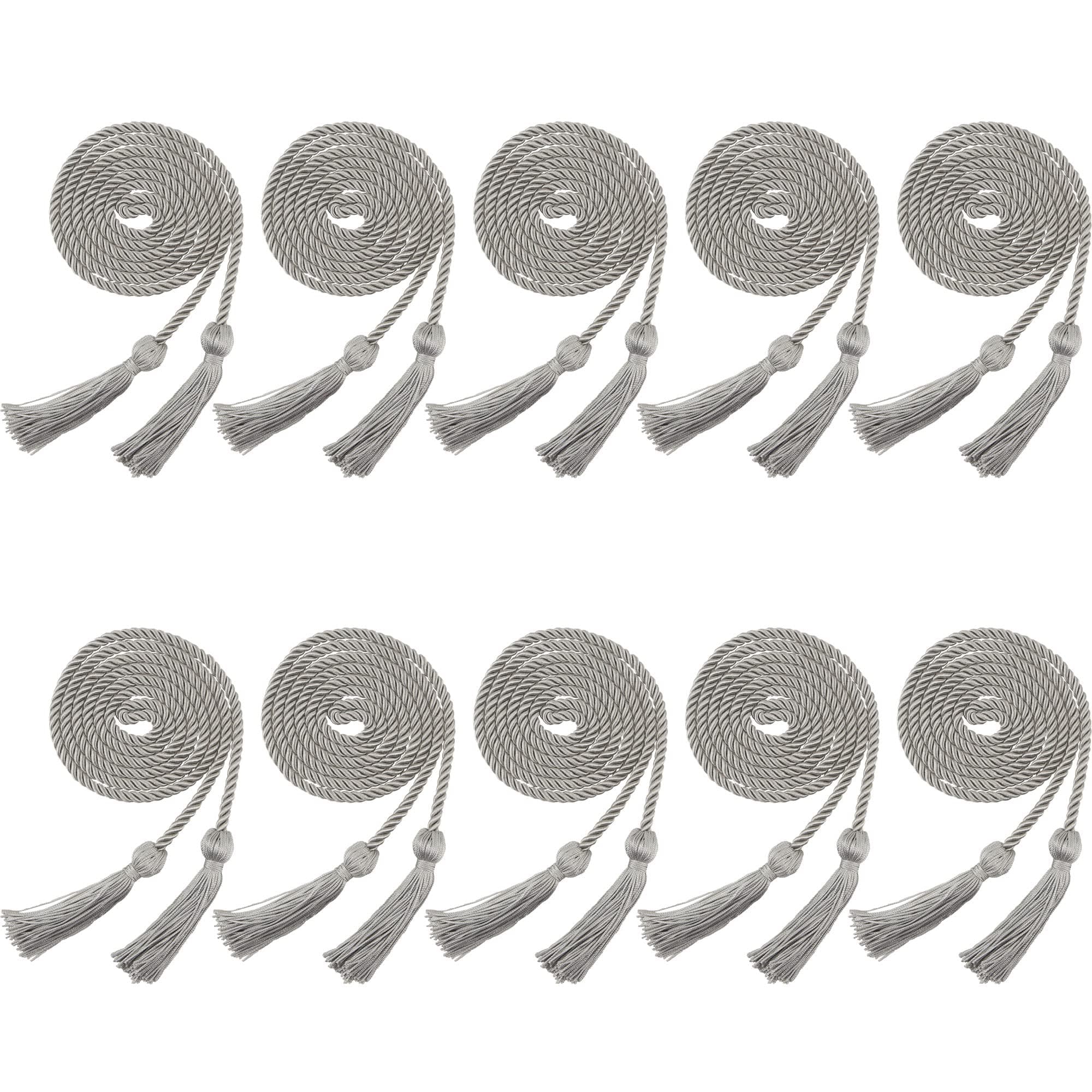 Rcanedny 10 Pieces Graduation Cord Braided Honor Cords with Tassels for Graduation Students (Grey) chez Amazon US