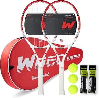 Pro Tennis Racket for Adults, 2 Player 27 inch Speed Tennis Racquet Acceptable for Beginner and Professional with 3... chez Amazon Canada