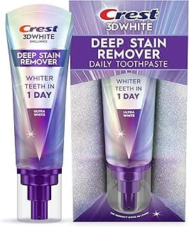 Crest Toothpaste 3DWhite Deep Stain Remover Ultra White - 67mL - Daily Use - Whiter Teeth in 1 Day chez Amazon Canada