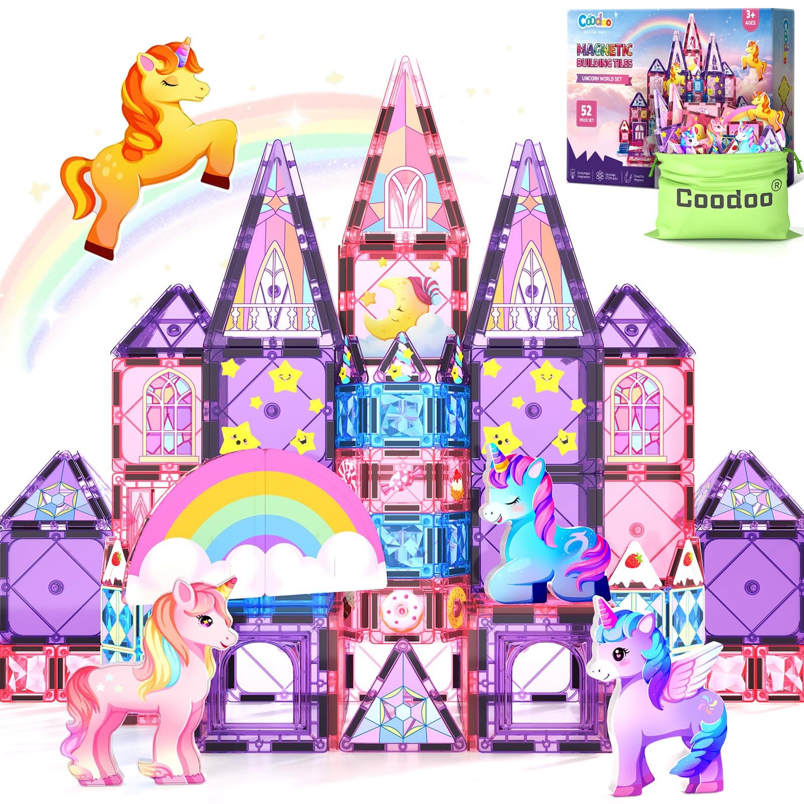 Magnetic Tiles Unicorn Toys for Girls Kids, Princess chez Amazon US