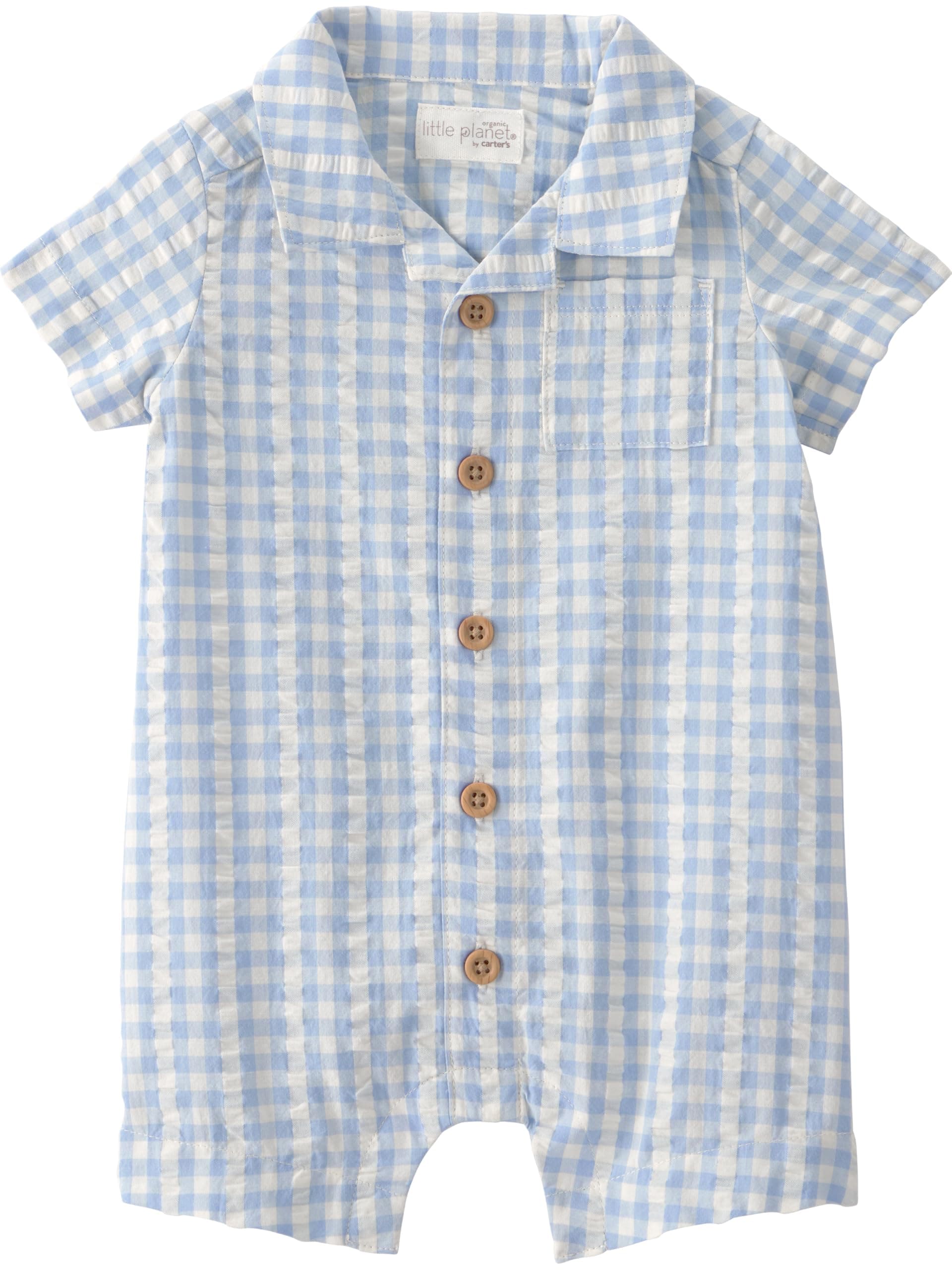 little planet by carter's Unisex Baby Waffle Knit Button-Front Jumpsuit made with Organic Cotton chez Amazon US