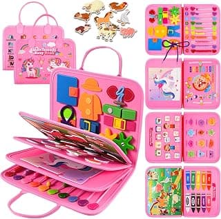 Toddler Toys Busy Board - Montessori Toys for 1-5 Year Old Boy Girl Gifts | Birthday Gifts for Kids, Sensory Toys Baby Essentials,... chez Amazon Canada