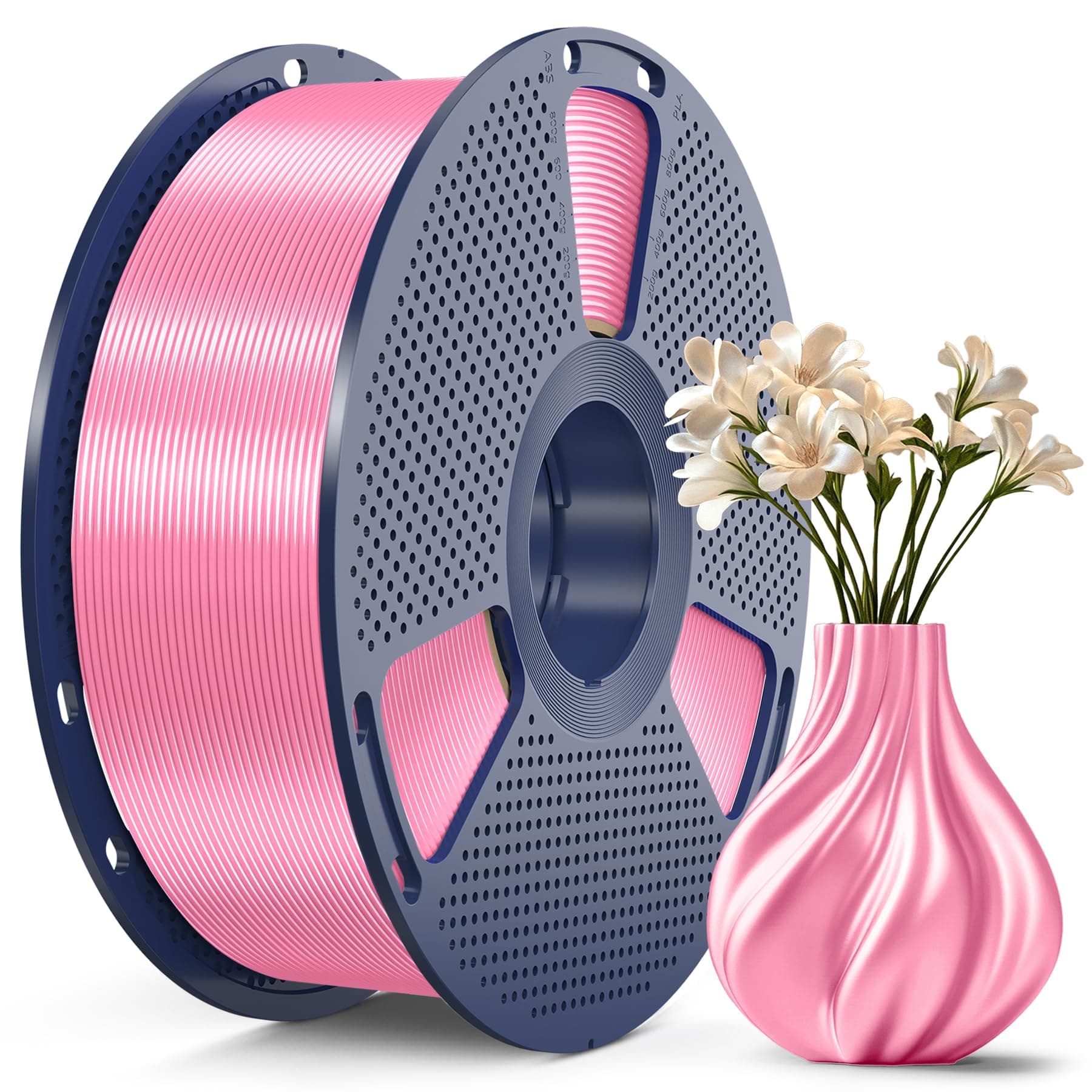 SUNLU Silk PLA+ Filament, Shiny Metallic Silk 3D Filament 1.75mm | High Strength PLA PLUS 3D Printer Filament, 1KG Spool, silk Pink chez Amazon UK