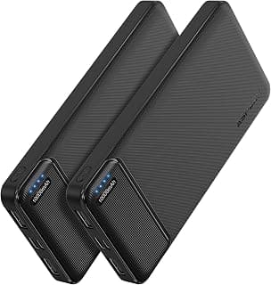 AsperX Lot de 2 batteries externes USB C de 10 000 mAh pour iPhone, batterie portable avec 3 sorties, batterie portable pour iPhone,... chez Amazon Canada