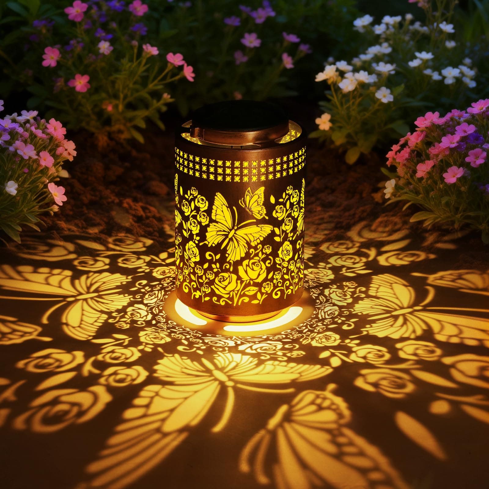 Solar Lanterns Outdoor Waterproof Box Packaging Butterfly Garden Decor Gifts for Women Mom Grandma Hanging chez Amazon UK