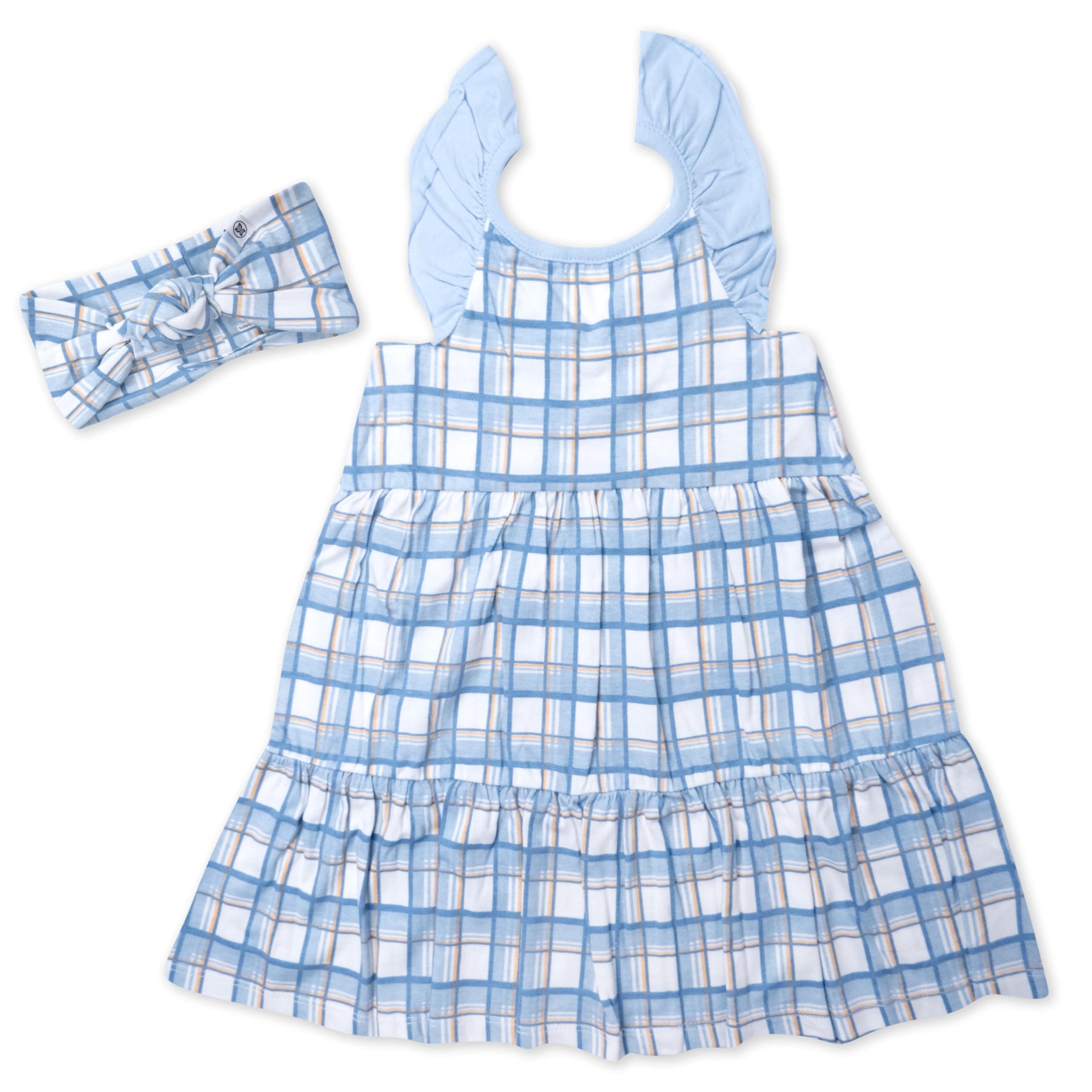 HonestBaby Baby 2-piece Outfit Dress & Headband Set for Infant, Baby and Toddler Girls chez Amazon US