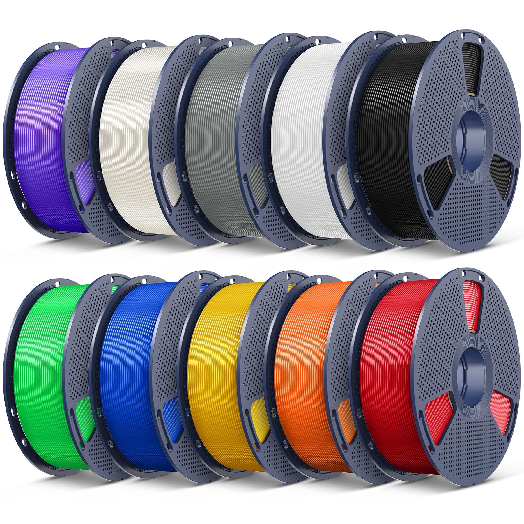 SUNLU PLA Plus 3D Printer Filament, 1.75mm, 10 Colors | 3D Printer Filament Bundle, Neatly Wound, For Most 3D Printer, 10 Colors, 1kg Spool chez Amazon US