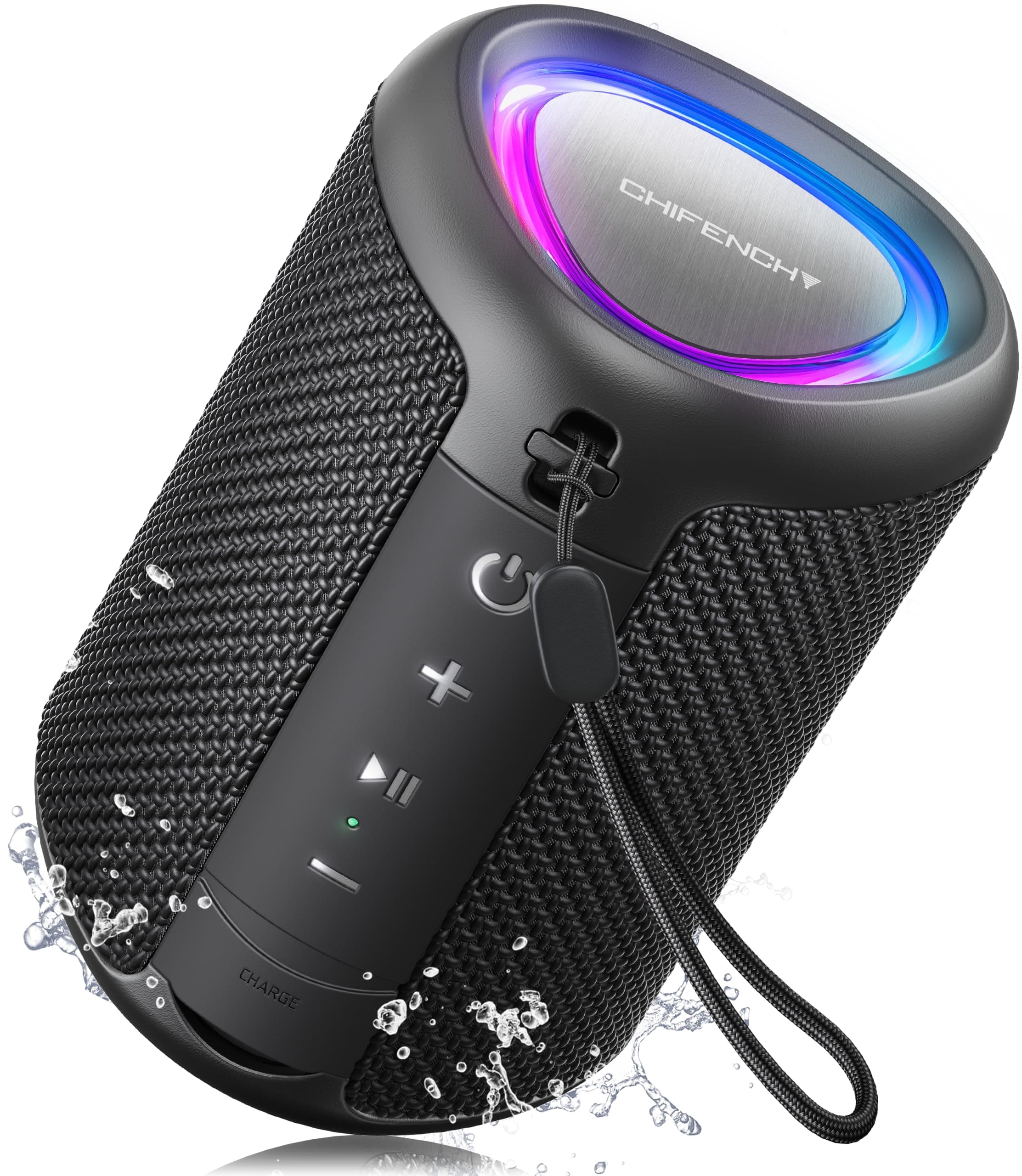 Portable Bluetooth Speaker Stocking Stuffers: Outdoor Essentials Waterproof | Powerful Sound,Dynamic Lights,15H Playtime,BT 5.3,TWS... chez Amazon US