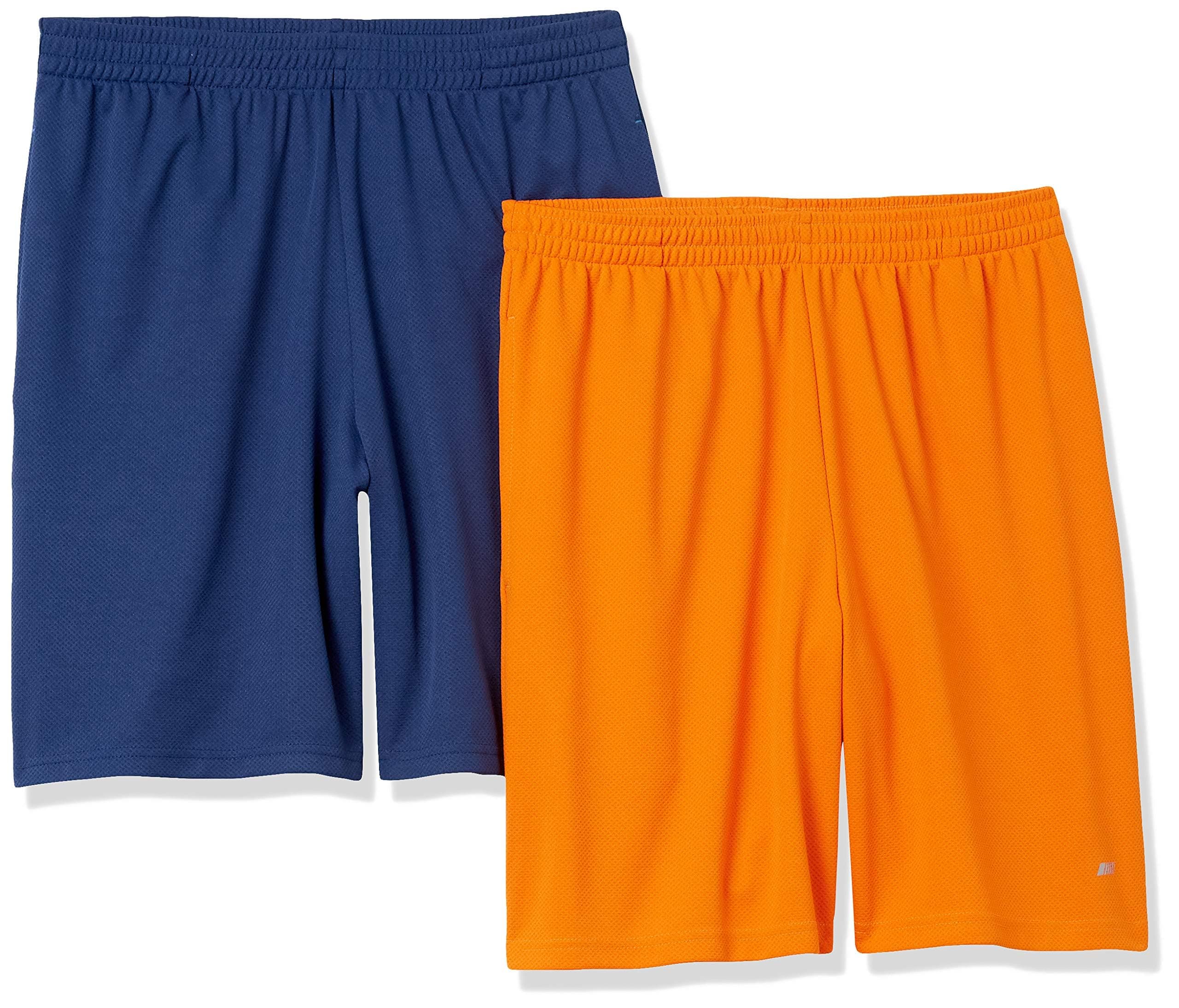 Amazon Essentials Men's Athletic Basketball Gym Shorts, Breathable Moisture Wicking, Loose-Fit Performance Tech, Pack of 2 chez Amazon US