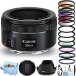 Canon EF 50mm f/1.8 STM Lens + 6PC Filter Kit + Macro/Close Up Lenses Bundle chez Best Buy Canada