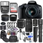 Canon EOS 2000D / Rebel T7 18-55mm + 75-300mm + 500mm 30 Piece Accessory Bundle chez Best Buy Canada