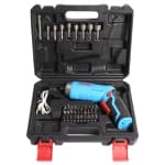 FIXTEC 4V Lithium-Ion Cordless 2-in-1 Pivoting Screwdriver Tool Set with 1.5Ah Battery, USB Cable and Storage Case, 49 Piece Tool Set chez Best Buy Canada
