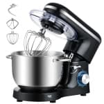 Stand Mixer, 6.5QT Kitchen Mixer, 6-Speed 660W Dough Mixer with Egg Whisk,Dough Hook,Beater for Home Baking (Black, 6.5QT) chez Best Buy Canada