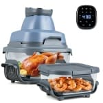 Costway 6-in-1 Portable Glass Air Fryer, 4.4QT & 1.8QT Dual Glass Containers with Lids Black, Blue chez Best Buy Canada