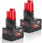 2Pcs Replacement New Li ion Battery 9Ah For Milwaukee M12 12V XC 48-11-2412 48-11-2440 48-11-2460 chez Best Buy Canada