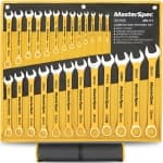 MasterSpec 25pcs Combination Spanner Set - Open End & Box End Wrench 6mm - 32mm Size, 15 Degree Offset Angle chez Best Buy Canada
