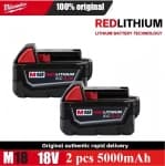 2Pcs Genuine Milwaukee M18 18V Lithium Battery 5.0Ah Compatible with 48-11-1860 48-11-1850 48-11-1840 Cordless Power Tool Battery chez Best Buy Canada
