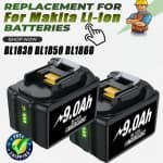 2 Packs New 9.0Ah Batteries For Makita 18V Battery Li-Ion BL1830 BL1850 BL1860 chez Best Buy Canada