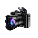 MAKATA 8K Digital Camera Front and Rear Lens 88MP 3.2” Touch Screen HD Video Built-in Flash 16X Zoom WiFi 64GB Memory Card (Black) chez Best Buy Canada