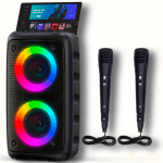 Large Bluetooth Boombox Wireless Party Speaker with Subwoofer & Microphone, Colorful Disco LED Lights, TWS Function, TF Card, AUX Input, chez Best Buy Canada