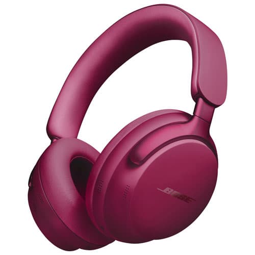 Casque d'écoute Bluetooth à suppression du bruit QuietComfort Ultra de Bose - Rouge Deep Plum chez Best Buy Canada